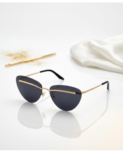 Dior Vintage Butterfly Rimless Γυαλιά Ηλίου Χρυσό Γκρι Made in Italy