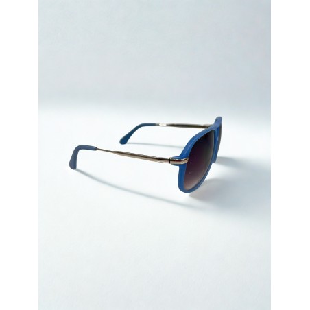 Aviator Style Γυαλιά Ηλίου Γαλάζιο Ματ Μεταλλικά Βραχιόνια