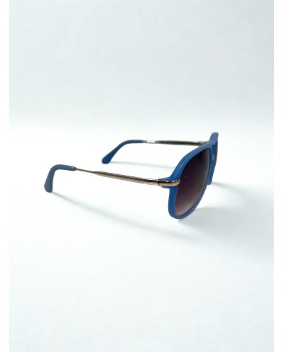Aviator Style Γυαλιά Ηλίου Γαλάζιο Ματ Μεταλλικά Βραχιόνια