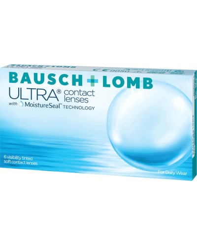 ULTRA Bausch + Lomb Μηνιαίοι Φακοί Επαφής 6pk – MoistureSeal Technology