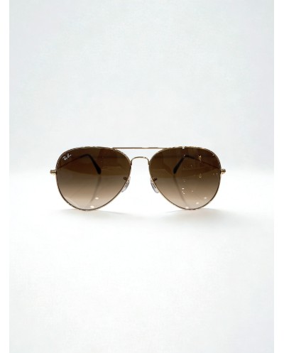 Ray-Ban Aviator Large Metal RB3025 62-14-140 - Χρυσό με Καφέ Φακό