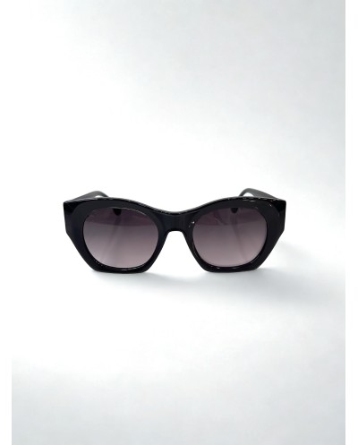 Γυαλιά Ηλίου Eppoca 51-22-145 - Μαύρο Chunky Cat-Eye με Γκρι Φακό