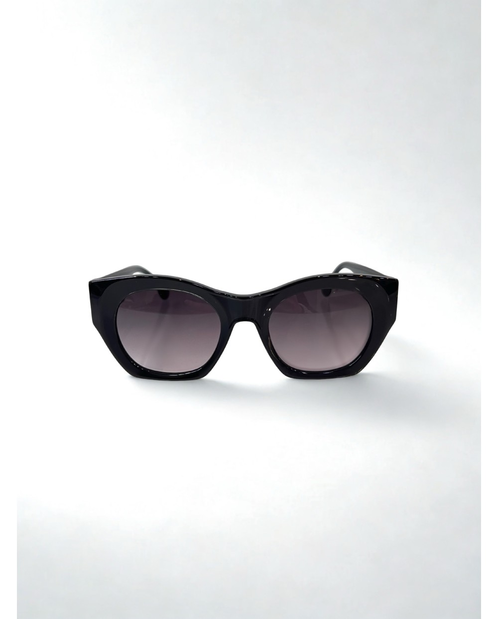 Γυαλιά Ηλίου Eppoca 51-22-145 - Μαύρο Chunky Cat-Eye με Γκρι Φακό