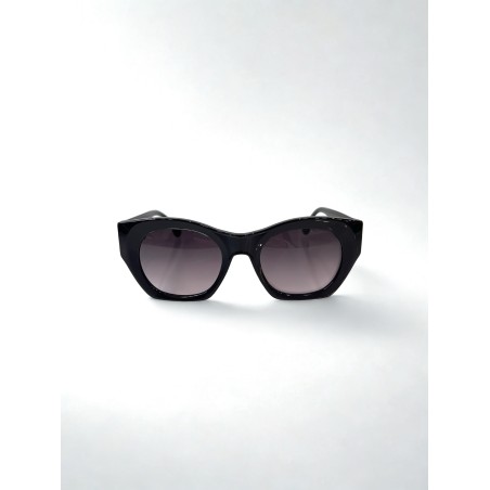 Γυαλιά Ηλίου Eppoca 51-22-145 - Μαύρο Chunky Cat-Eye με Γκρι Φακό