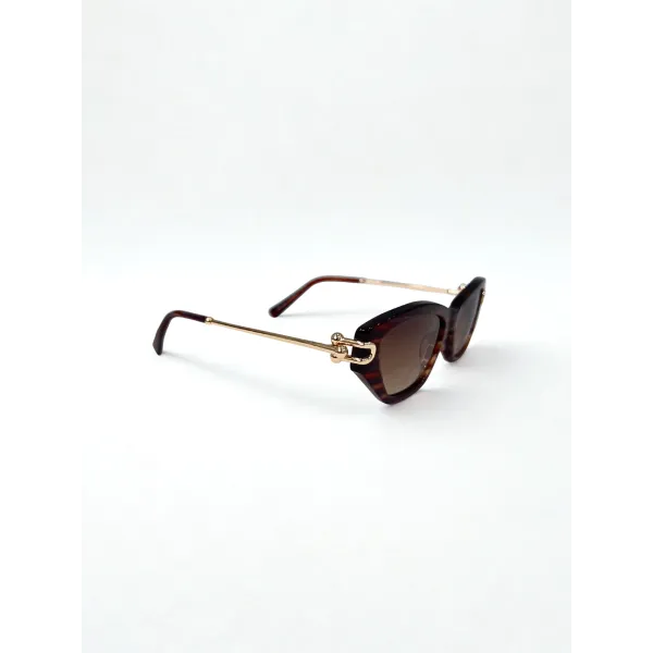 Rivero Chiaro RC10021 C2 Γυαλιά Ηλίου Cat-Eye Ταρταρούγα με Χρυσούς Βραχίονες