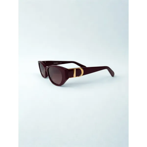 Rivero Chiaro RC10018 C2 Γυαλιά Ηλίου Cat-Eye Μπορντό με Χρυσό Μονόγραμμα και Ντεγκραντέ Φακούς