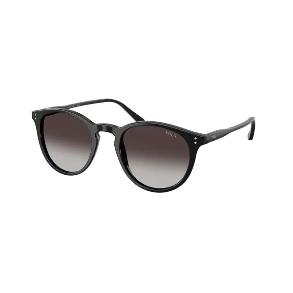 Polo Ralph Lauren PH4110 5001/8G Shiny Black – Ανδρικά Γυαλιά Ηλίου με Γκρι Ντεγκραντέ Φακούς (50-21-145)
