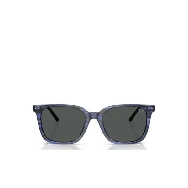 Polo Ralph Lauren PH4235U 631487 Shiny Striped Blue – Ανδρικά Γυαλιά Ηλίου με Σκούρους Γκρι Φακούς (54-18-145)