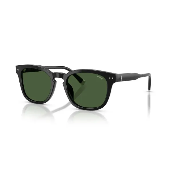 Polo Ralph Lauren PH4242U 500171 Shiny Black – Ανδρικά Τετράγωνα Γυαλιά Ηλίου με Πράσινους Φακούς (52-20-145)