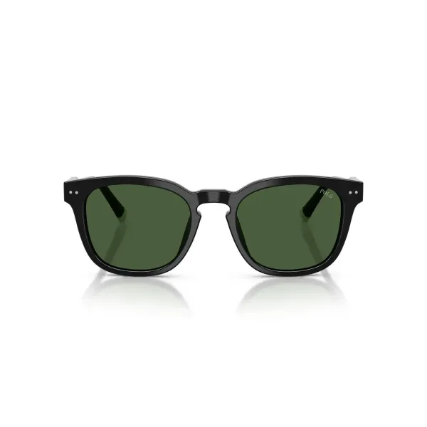 Polo Ralph Lauren PH4242U 500171 Shiny Black – Ανδρικά Τετράγωνα Γυαλιά Ηλίου με Πράσινους Φακούς (52-20-145)