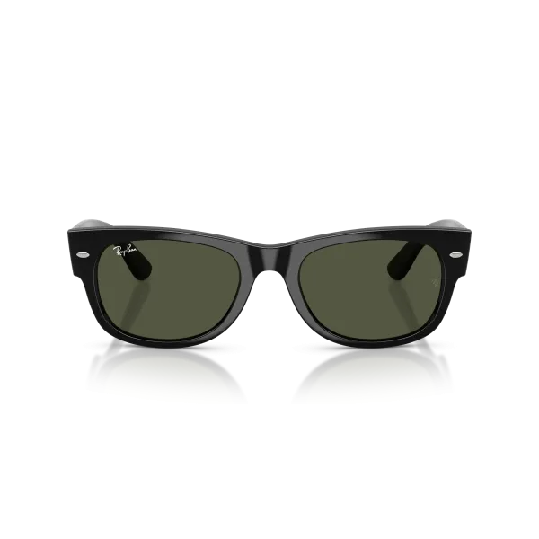 Ray-Ban Mega Wayfarer II RB0832S 901/31 Shiny Black – Γυαλιά Ηλίου με Πράσινους Φακούς G-15 (55-21-145)