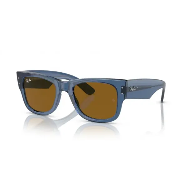 Ray-Ban Mega Wayfarer RB0840S 668073 Transparent Blue – Γυαλιά Ηλίου με Σκούρους Καφέ Φακούς (51-21-145)
