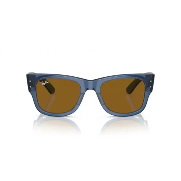 Ray-Ban Mega Wayfarer RB0840S 668073 Transparent Blue – Γυαλιά Ηλίου με Σκούρους Καφέ Φακούς (51-21-145)