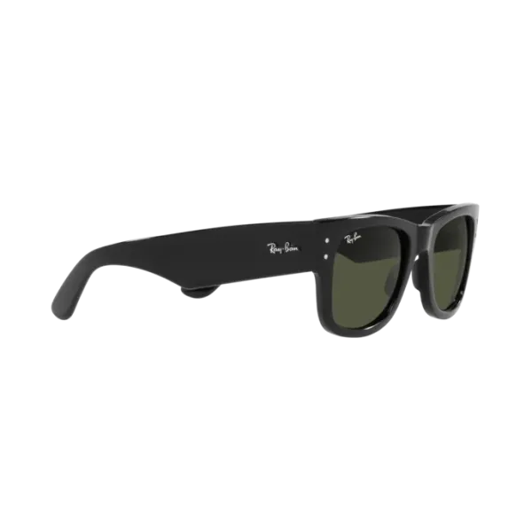 Ray-Ban Mega Wayfarer RB0840S 901/31 Shiny Black – Γυαλιά Ηλίου με Πράσινους Φακούς G-15 (51-21-145)