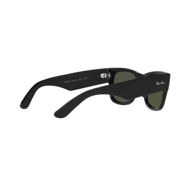 Ray-Ban Mega Wayfarer RB0840S 901/31 Shiny Black – Γυαλιά Ηλίου με Πράσινους Φακούς G-15 (51-21-145)