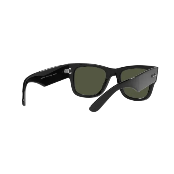 Ray-Ban Mega Wayfarer RB0840S 901/31 Shiny Black – Γυαλιά Ηλίου με Πράσινους Φακούς G-15 (51-21-145)