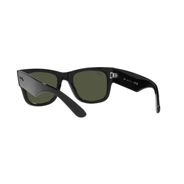 Ray-Ban Mega Wayfarer RB0840S 901/31 Shiny Black – Γυαλιά Ηλίου με Πράσινους Φακούς G-15 (51-21-145)
