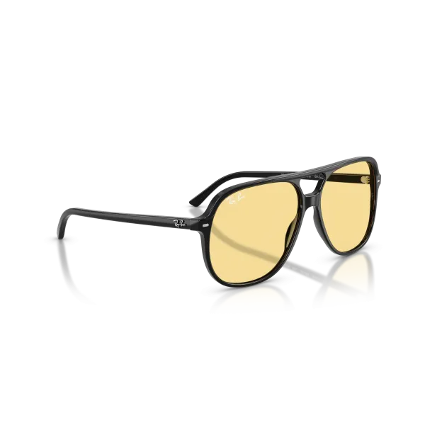 Ray-Ban Bill RB2198 901/R6 Black – Premium Γυαλιά Ηλίου με Κίτρινους  (60-14-145)