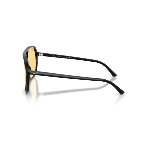 Ray-Ban Bill RB2198 901/R6 Black – Premium Γυαλιά Ηλίου με Κίτρινους  (60-14-145)