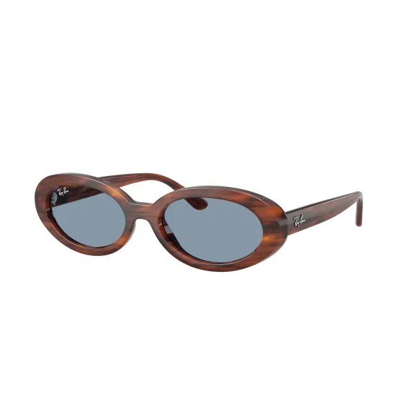 Ray-Ban RB2223  Striped Havana – Oval Γυαλιά Ηλίου με Μπλε Φακούς (54-19-145)