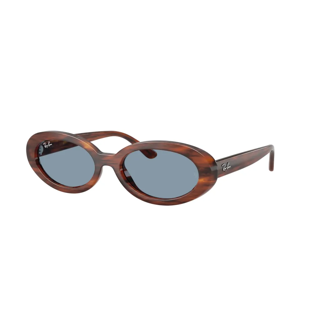 Ray-Ban RB2223  Striped Havana – Oval Γυαλιά Ηλίου με Μπλε Φακούς (54-19-145)