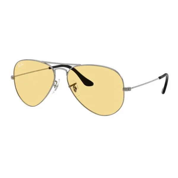 Ray-Ban Aviator Large Metal RB3025 004/R6 Gunmetal – Εμβληματικά Γυαλιά Ηλίου με Κίτρινους Φακούς (58-14-135)