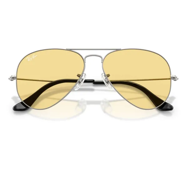 Ray-Ban Aviator Large Metal RB3025 004/R6 Gunmetal – Εμβληματικά Γυαλιά Ηλίου με Κίτρινους Φακούς (58-14-135)