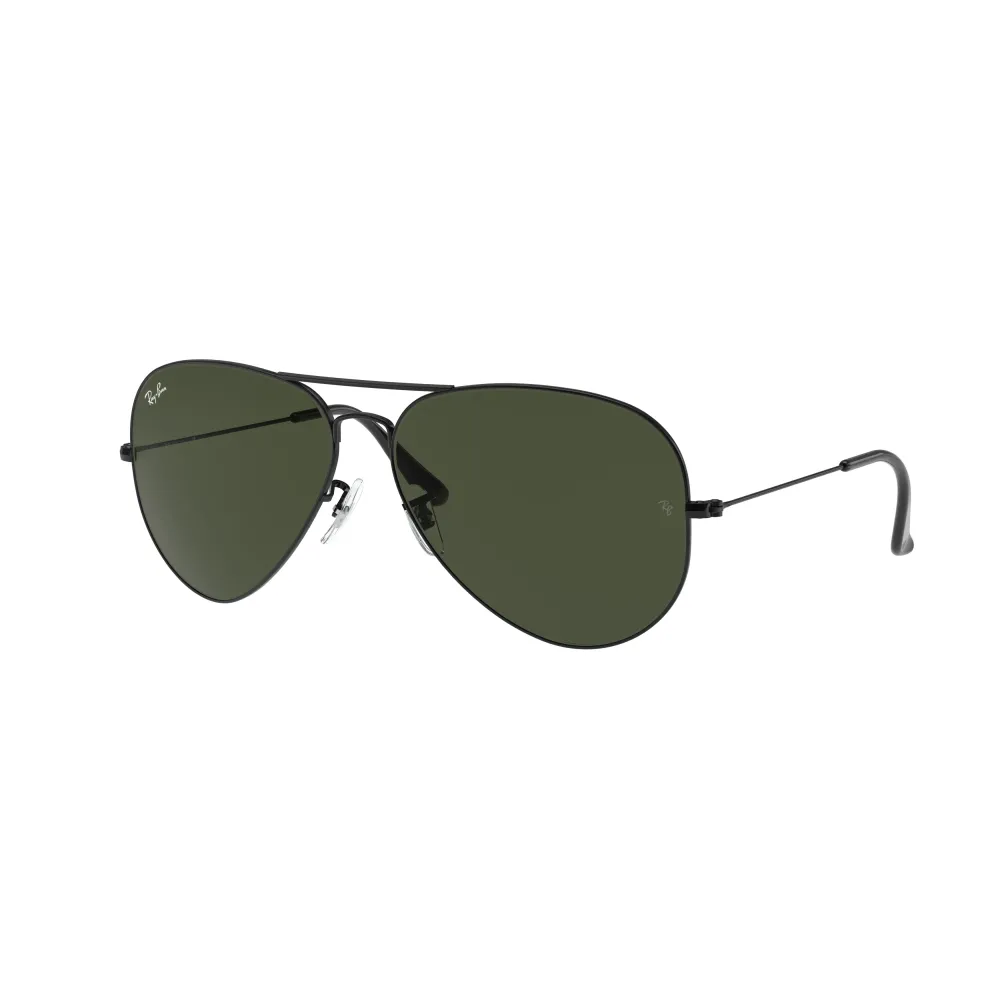 Ray-Ban Aviator Large Metal II RB3026 L2821 Black – Extra Large Γυαλιά Ηλίου με Πράσινους Φακούς G-15 (62-14-140)