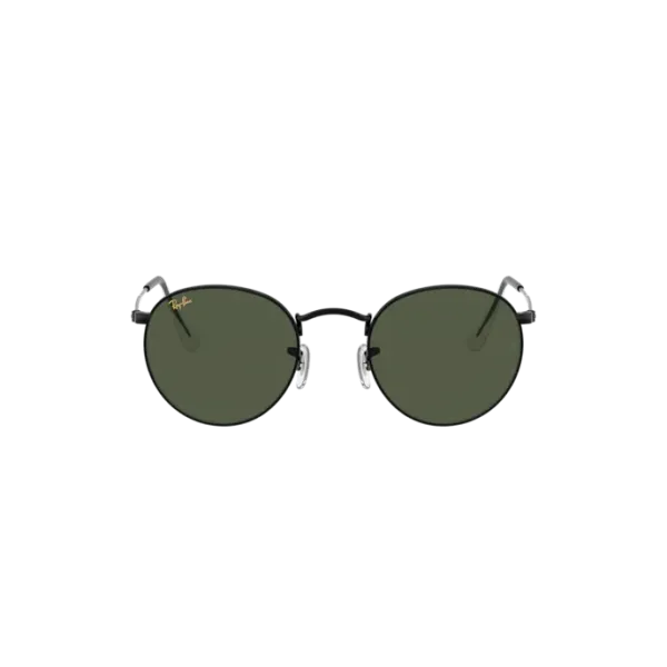 Ray-Ban Round Metal RB3447 9199/31 Black – Τα Εμβληματικά Στρογγυλά Γυαλιά Ηλίου με Πράσινους Φακούς G-15 (50-21-145)