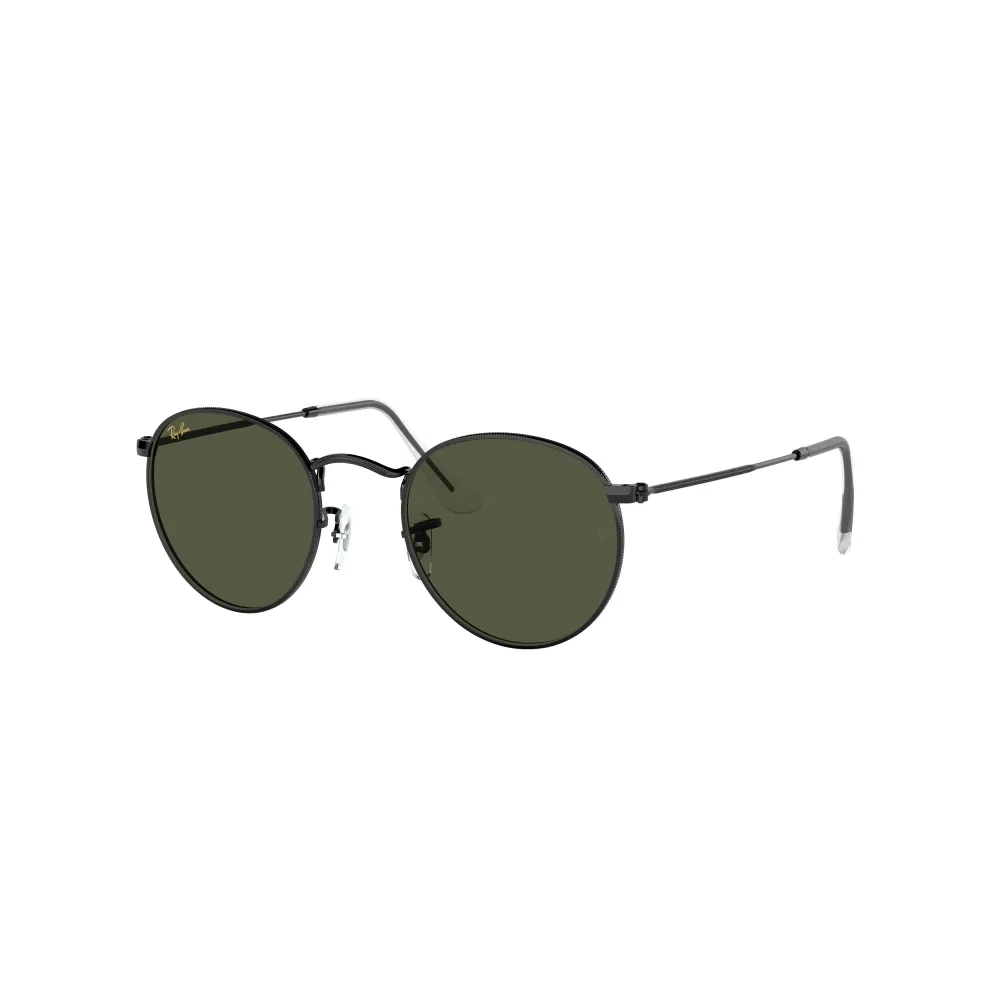 Ray-Ban Round Metal RB3447 9199/31 Black – Τα Εμβληματικά Στρογγυλά Γυαλιά Ηλίου με Πράσινους Φακούς G-15 (50-21-145)