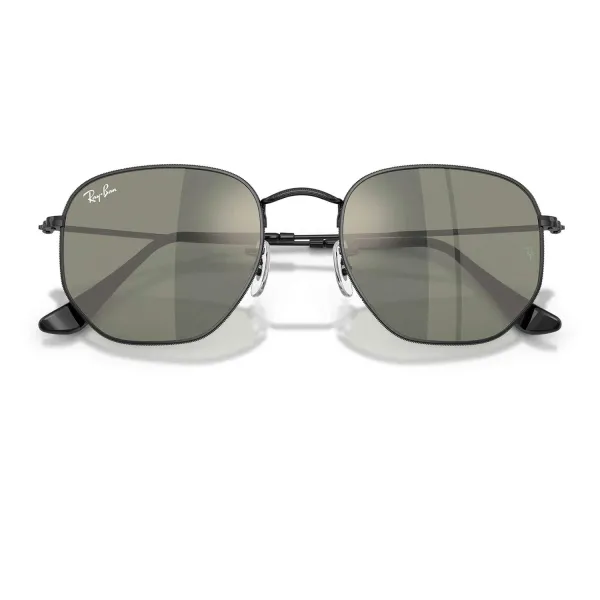 Ray-Ban Hexagonal RB3548N 002/68 Black – Γυαλιά Ηλίου με Flat Καθρέφτη Grey Mirror Blue-Green (51-21-145)