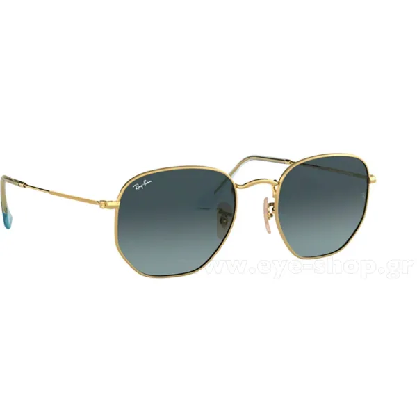 Ray-Ban Hexagonal RB3548N 91233M Arista Gold –  Γυαλιά Ηλίου με Γκρι Ντεγκραντέ Φακούς (51-21-145)