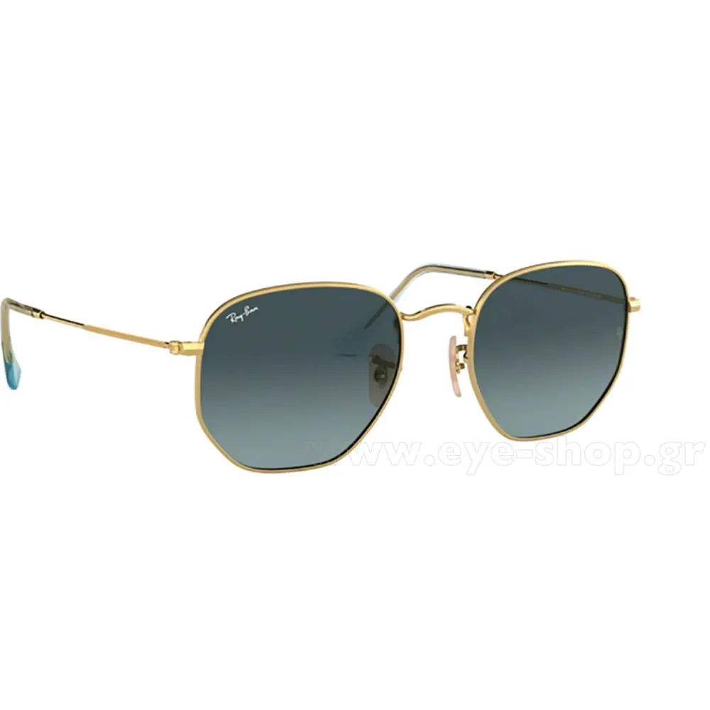 Ray-Ban Hexagonal RB3548N 91233M Arista Gold –  Γυαλιά Ηλίου με Γκρι Ντεγκραντέ Φακούς (51-21-145)