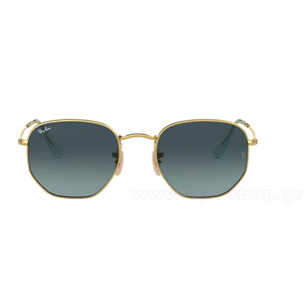 Ray-Ban Hexagonal RB3548N 91233M Arista Gold –  Γυαλιά Ηλίου με Γκρι Ντεγκραντέ Φακούς (51-21-145)