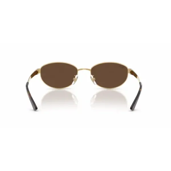 Ray-Ban RB3774D 001/73 Arista Gold – Οβάλ Γυαλιά Ηλίου με Σκούρους Καφέ Φακούς (55-19-145)