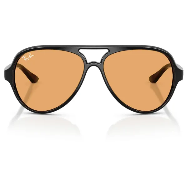 Ray-Ban Cats 5000 RB4125 601/33 Black – Εμβληματικά Κοκάλινα Aviator με Πορτοκαλί Φακούς (59-13-140)